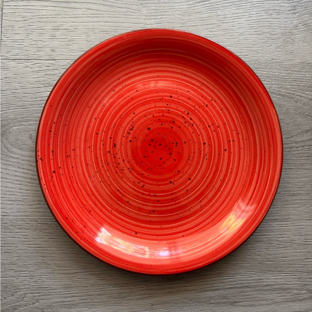 Gibson Home Stoneware Speckle Dinner Plate